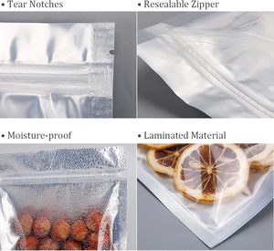 Bolsa de Plástico Aluminizada <span class=keywords><strong>Yin</strong></span> <span class=keywords><strong>Yang</strong></span> de Grado Alimenticio con Cierre, Reutilizable y Auto-Sellable, para Envasar Snacks, Dulces, Café y Alimentos - Product Image 3