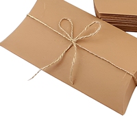 Caja de Regalo de Papel Kraft de 6.3 Pulgadas con 100 Pies de Cuerda de Yute, Laminación Brillante, Cajas para Dulces para Bodas y Fiestas, Venta al Por Mayor