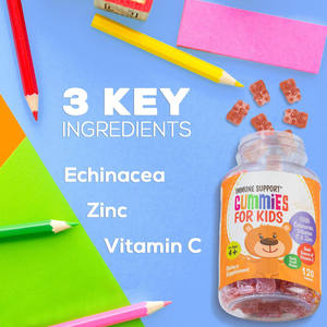 Gomitas Deliciosas con Fórmula Personalizada <span class=keywords><strong>para</strong></span> Niños, Vitaminas <span class=keywords><strong>para</strong></span> <span class=keywords><strong>el</strong></span> Apoyo Inmunológico, Gomitas con Vitamina C, <span class=keywords><strong>Zinc</strong></span> y Equinácea, <span class=keywords><strong>Suplemento</strong></span> Dietético - Product Image 2