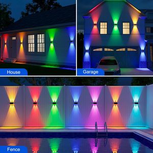 Lámpara Solar de Jardín Moderna para Montar en la Pared, Resistente al Agua IP65, Luces LED RGB para Cercas y Paredes Exteriores - Product Image 2