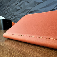 Porte-Comptes en Cuir Véritable Personnalisé avec Logo, Fait Main, Portable, Luxe Moderne, pour Restaurant, Porte-Extrait de Compte Personnalisé
