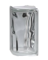 Briques de verre creuses à motif de fleurs de glace en gros, 90-190-80 mm, pour les cuisines et les murs-rideaux des bâtiments commerciaux