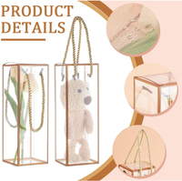 Boîtes à dragées en PVC transparent, forme cube, recyclables, robustes, durables, personnalisables, pour mariage, fête, emballage cadeau, protection UV