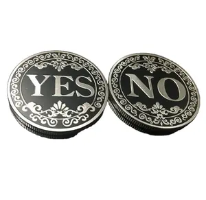 Monedas conmemorativas chapadas en plata, monedas de decision, YES o NO