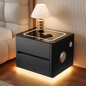 <span class=keywords><strong>Table</strong></span> <span class=keywords><strong>de</strong></span> <span class=keywords><strong>chevet</strong></span> intelligente avec station <span class=keywords><strong>de</strong></span> charge sans fil, lumières LED, haut-parleur Bluetooth, <span class=keywords><strong>table</strong></span> <span class=keywords><strong>de</strong></span> <span class=keywords><strong>chevet</strong></span> moderne avec ports USB, tiroir - Product Image 6