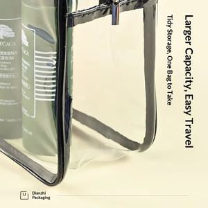 Bolsa de PVC para Cosméticos YUEHE Premium, Diseño <span class=keywords><strong>Transparente</strong></span> con Cierre de Cremallera, Material Duradero, Logotipo Personalizado, Gran Capacidad - Product Image 6