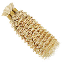 Vente en gros tresses Boho Curl en vrac cheveux humains pour le tressage sans trame vague profonde brut en vrac Boho cheveux humains tressage extension de cheveux