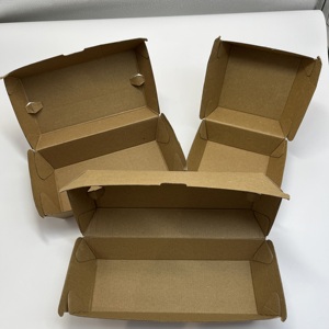 Cajas de Papel Corrugado al por Mayor <span class=keywords><strong>con</strong></span> Diseño de Logotipo Personalizado para Empaque de <span class=keywords><strong>Hamburguesas</strong></span> y Hot Dogs - Product Image 3