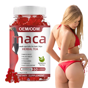Gommose Biologiche OEM Private Label per l'Aumento dei Glutei con <span class=keywords><strong>Maca</strong></span> Nera, <span class=keywords><strong>Rossa</strong></span> e Gialla + Aguaje - Integratore Erboristico per le Curve dei Fianchi degli Adulti - Product Image 1