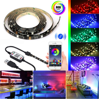 Vente en gros, kit complet de bande lumineuse LED RGB télécommandée IR SMD 2835, 5M, 10M, IP65, étanche, bande lumineuse LED RGB intelligente