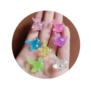 100 Uds océano brillante resina Dophin pez <span class=keywords><strong>ballena</strong></span> tiburón Hada jardín Micro paisaje ornamento luminoso miniatura jardín muñecas - Product Image 2