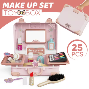 <span class=keywords><strong>Set</strong></span> di giocattoli di bellezza alla moda per le ragazze che fanno finta di giocare e giocattoli per il trucco in età prescolare in una valigia per il gioco dei bambini - Product Image 2