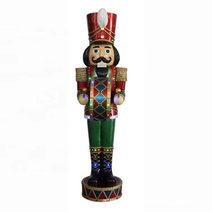 Tùy Chỉnh Cuộc Sống Kích Thước <span class=keywords><strong>Nutcracker</strong></span> Soldier Vật Liệu Nhựa Thủ Công Mỹ Nghệ Giáng Sinh Bức Tượng Ngoài Trời Cảnh Quan Đồ Trang Trí Giáng Sinh Trang Trí - Product Image 2
