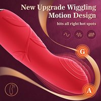 Heißer 3-in-1 Verbesserter Rosen-Sexstimulator mit 7 Zungenleck- und 3 Stoßvibrationen, Vibrator-Dildo für G-Punkt, Klitoris und Brustwarzen-Stimulation
