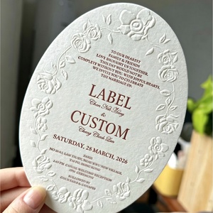 การ์ดอวยพรกระดาษแฟนซีพิมพ์ลายนูน 3 มิติ ปั๊มทอง ตัวอักษรแบบ Letterpress ตามสั่ง - Product Image 2