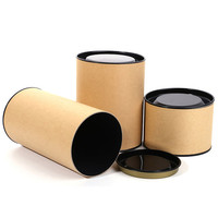 Boîte de thé en papier kraft personnalisée bon marché Portable tube scellé petite boîte cadeau de collation alimentaire boîte de thé maison tube de papier boîte d'emballage de thé