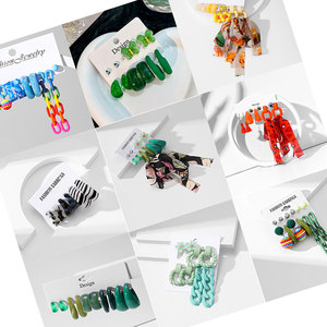2023 nouvelle mode Style coréen boucles d'oreilles en gros fille mignon boucles d'oreilles mixte mignon acrylique femmes accessoire boucles d'oreilles - Product Image 4