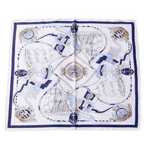 Nueva llegada para 2020 venta al por mayor de <span class=keywords><strong>las</strong></span> mujeres, el velero de Chiffon impreso personalizado Pañuelo cuadrado pañuelo - Product Image 1