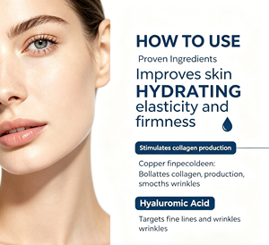Suero de Péptidos de Cobre de Marca Privada con Ácido Hialurónico 29ml Antienvejecimiento Reafirmante y Tonificante para el Rostro Estimulante de Colágeno Cuidado de la Piel - Product Image 3