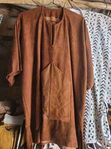 Vestido de Punto Boho de Lino Hecho a Mano, Pieza sin Mangas para Combinar con Capas, con Ribete de Flecos, Transpirable - Product Image 2