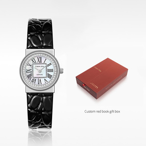Caloric King Elegant Rose Gold Montre à quartz pour femme avec cristaux clairs 30mm Grand cadran Affichage Simple Montre-bracelet décontractée - Product Image 2