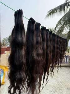 Extensions de cheveux humains 100 % naturels de qualité supérieure, longues, ondulées, vierges, non traitées, pour la fabrication de perruques, le coiffage en salon et la beauté - Product Image 2
