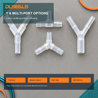 Connecteurs en Y en silicone moulé sur mesure pour assemblages de tubes de dispositifs médicaux multi-lignes et de contrôle de fluides et d'air