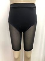 Pantalon d'entraînement de danse moderne en polyester/spandex pour fille avec bas extensible imprimé Short serré Ballet Stage Wear Mesh Material