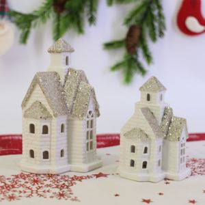 Porcelana moderna iluminada decoración de Casa de Navidad quemador de vela de cerámica Nórdico - Product Image 6