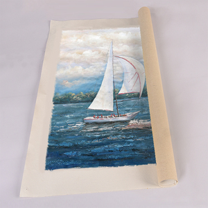 Stampa su tela con paesaggio marino dipinto con pittura <span class=keywords><strong>a</strong></span> <span class=keywords><strong>vela</strong></span> acqua blu pittura <span class=keywords><strong>a</strong></span> olio dipinti murali su tela Art decoro - Product Image 3