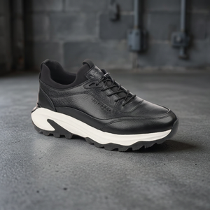 Zapatillas Casuales de Cuero para Hombre M905 con Logotipo Triangular en V, Cordones Planos, Suela EVA, Tacón Bajo, con Cordones, Antideslizantes para Invierno, Venta al Por Mayor para Exportación - Product Image 3