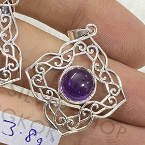 จี้อัญมณีเครื่องประดับเงินสเตอร์ลิงสำหรับผู้หญิงเครื่องประดับเงิน - Product Image 3