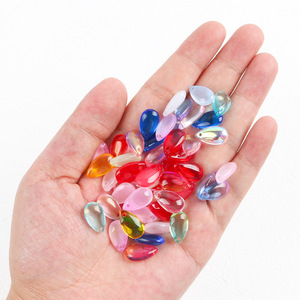 73 couleurs 8x14mm perles <span class=keywords><strong>de</strong></span> <span class=keywords><strong>larme</strong></span> en verre poli cristal étincelant AB enduit gouttelettes goutte d'eau pendentifs pour les résultats <span class=keywords><strong>de</strong></span> bijoux à bricoler soi-même - Product Image 3