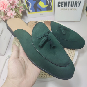 Mocasines con Borlas, Gamuza Sintética, Color Verde, Diseño de Moda, Zapatos Medios para Hombre, Pantuflas - Product Image 6