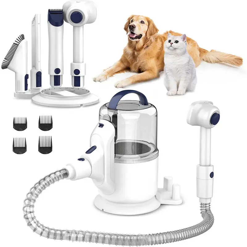 Aspirateur de toilettage professionnel pour chat, Kit d'accessoires avec aspiration pour animaux de compagnie, 6 pièces