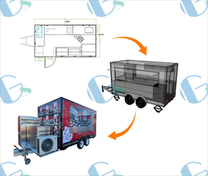 Ristorante Fast Food Truck con attrezzatura completa cucina caffè barbecue cibo chiosco Mobile Street Food rimorchio - Product Image 6