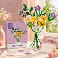 Bloques de Construcción Serie Ramo de Flores para Marcas de Juguetes OEM, Minoristas de Decoración del Hogar y Distribuidores Mayoristas de Importación a Nivel Mundial