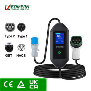 เครื่องชาร์จรถยนต์แบบพกพา Bomern ปรับได้ 32a เฟสเดียว สำหรับรถยนต์ Type 2 กำลังไฟ 7KW - Product Image 2