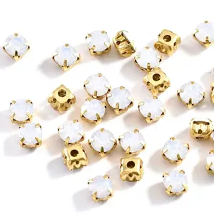 Wholesale Gems Mixed Shape Flat Back Prong Setting Sew On Claw Glass Rhinestones Beads for Shoes Dress Garments Bag Decoration