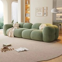 Ensemble de canapés populaires, meubles de salon, canapé moderne de luxe, design en velours doux blanc, canapé nuage élégant en tissu pour la maison