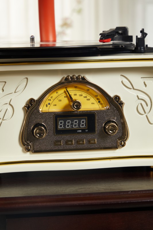 Factory MINI supply Classic Wooden Radio Gramophone Luxury Retro Vinyl Phonograph Record Player
