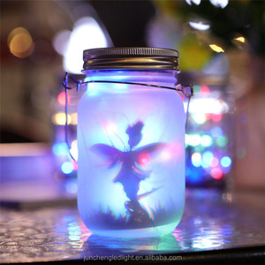 Botella <span class=keywords><strong>de</strong></span> vidrio esmerilado <span class=keywords><strong>para</strong></span> iluminación navideña, <span class=keywords><strong>tapa</strong></span> Led <span class=keywords><strong>de</strong></span> tarro <span class=keywords><strong>de</strong></span> albañil con cadena, lámpara Solar <span class=keywords><strong>de</strong></span> noche <span class=keywords><strong>de</strong></span> jardín <span class=keywords><strong>de</strong></span> hadas y estrellas luciérnaga - Product Image 1