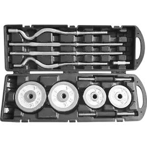 Set di combinazioni di manubri con bilanciere cromato galvanico da 55kg Set di manubri per attrezzature da palestra