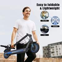 Trottinette électrique pliable numérique 350W à deux roues avec contrôle par application, vitesse de 18,6 mph, pneus alvéolés de 8,5 pouces, légère pour adultes