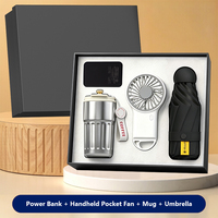 Coffret Cadeau Haut de Gamme : Mug à Café 450ml en Acier Inoxydable 316 avec Affichage de Température, Ventilateur de Poche 800mAh et Batterie Externe 5000mAh – Fabricant