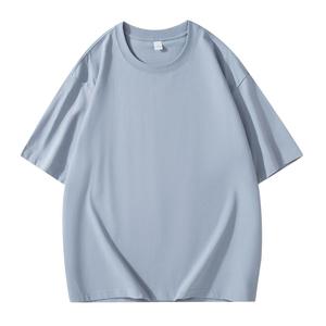 เสื้อยืดคอกลมทรงหลวมสำหรับผู้ชาย น้ำหนัก 260 กรัม ผ้าฝ้ายถัก 100% สีพื้น สไตล์ลำลอง ทรงปกติ - Product Image 5
