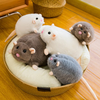 En gros, Oreiller de lit en peluche doux en forme de souris, Poupée jouet, Cadeau
