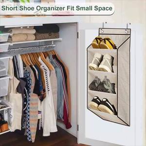 Wholesale Over the Door Shoe Organizer for Closet with Large Deep Pockets <b>Narrow</b> Shoe Rack for Door Hanging Boots <b>Storage</b> - Product Image 2