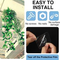 Crochet de plafond en plastique PVC adhésif non poreux pour suspendre des lampes, des plantes, des carillons éoliens, des moustiquaires, pour balcon, cuisine, salle de bain