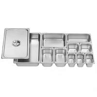 Plat Gastronorme YINZHENG en Acier Inoxydable, Format Quart, Capacité 13L, Compatible Four/Frézer, pour Buffets Commerciaux et Événements de Restauration